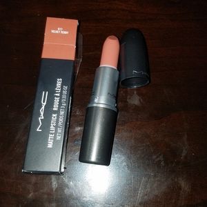 3/25 mac Matte lipstick in velvet teddy